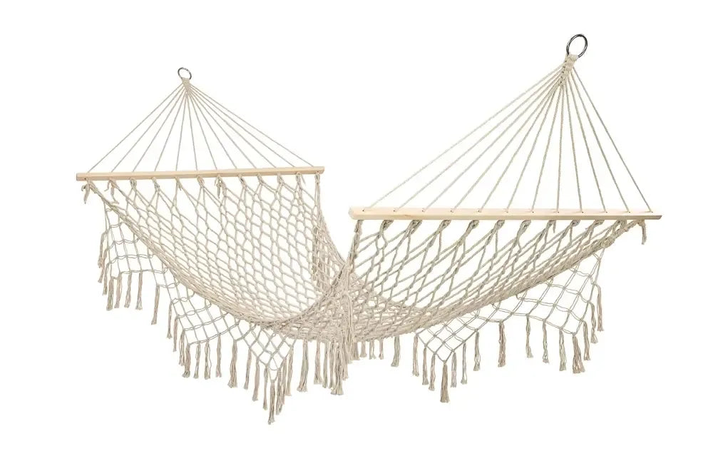 Boho stila dārza šūpuļtīkls