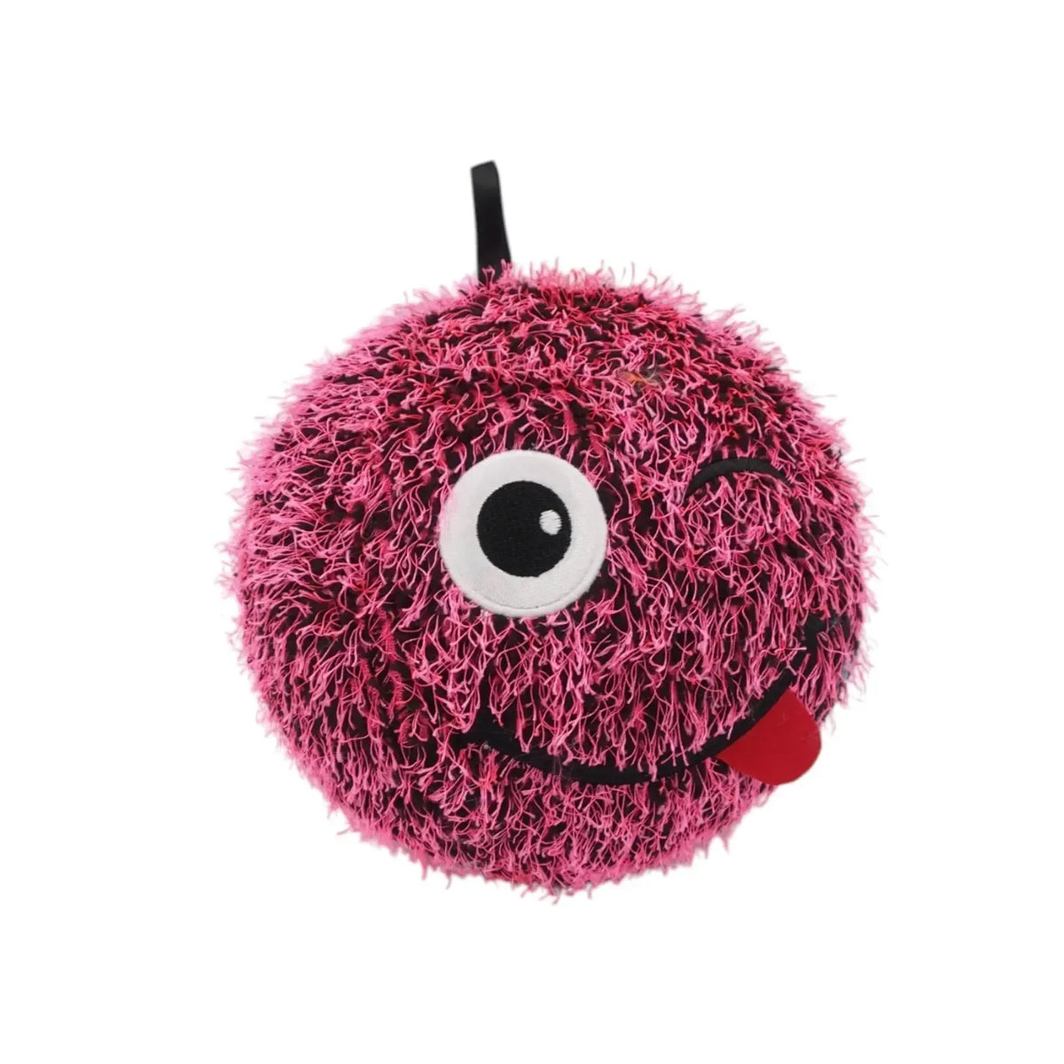 Pliušinis pripučiamas kamuolys su šypsenėle, 20 cm, minkštas ir spalvingas vaikų žaidimams.