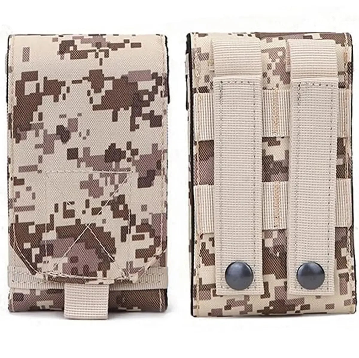 Klasikinis kamufliažinis telefono ir dokumentų dėklas su apsauginiu pamušalu, tvirtas ir patogus naudoti.
