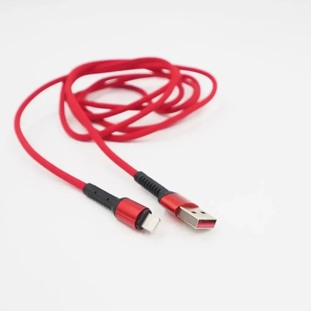 2 metrų ilgio Lightning įkrovimo ir duomenų perdavimo laidas, sidabro spalvos, pažangus Apple įrenginių įkrovimas.