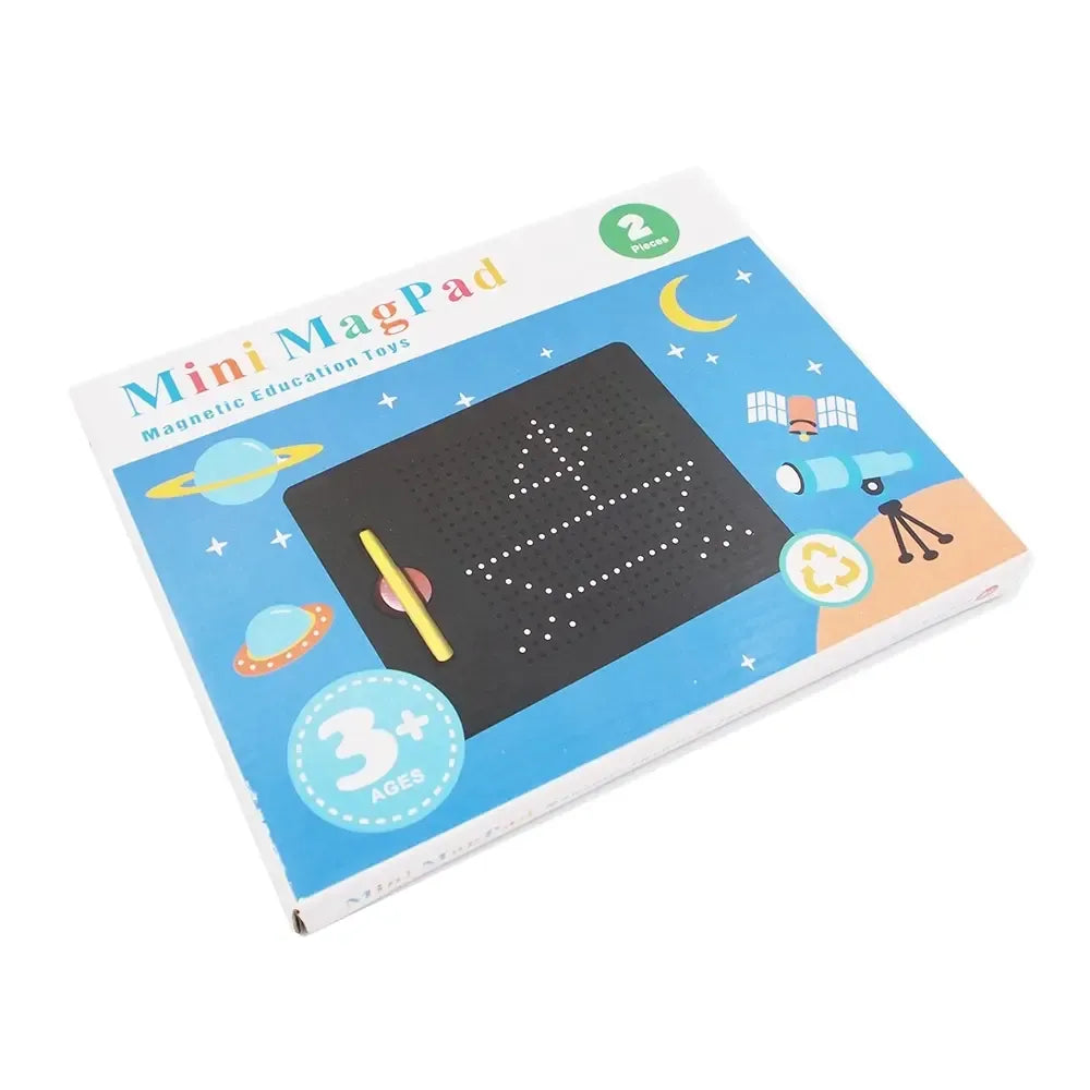 Maža magnetinė lentutė Mini Magpad, tinka rašymo ir organizavimo tikslams, su magnetinėmis juostomis ir paviršiumi.