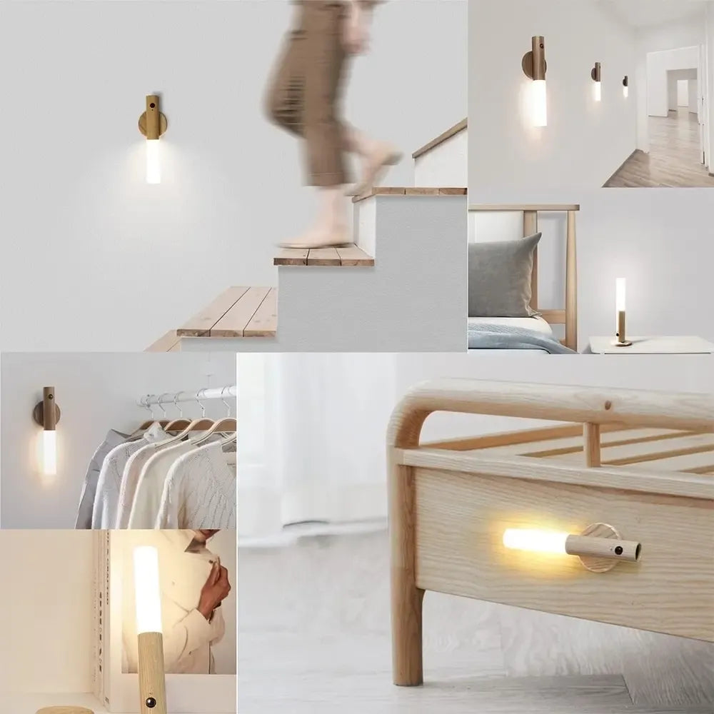 Magnetinis LED šviestuvas su judesio jutikliu, baltas, su magnetiniu pagrindu, tinka grindų ar spintelių apšvietimui.