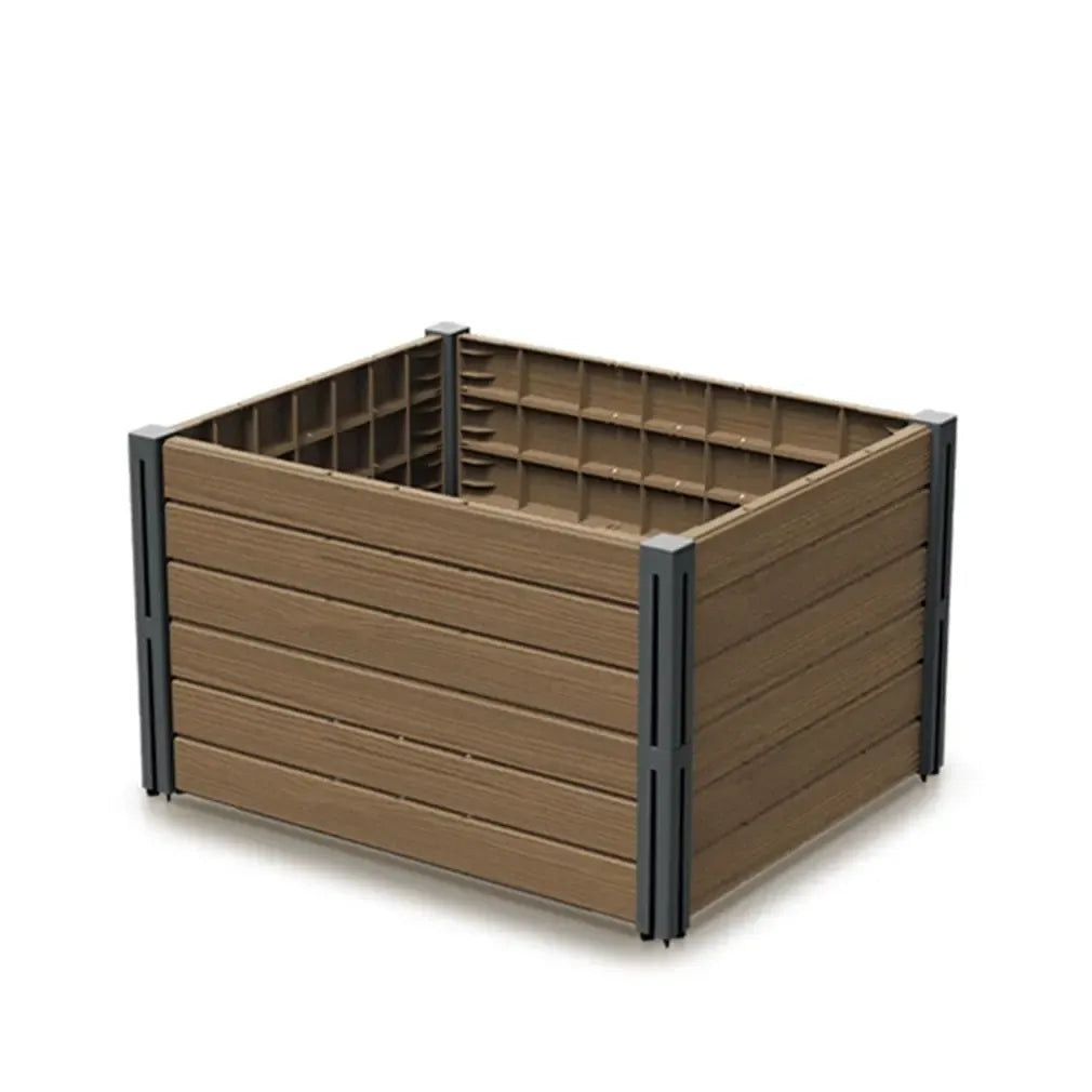 Modulinė pakelta lysvė Naturo Eco 166, 75,6x61,8x46 cm, medinė sodo lysvė su dėže, natūralaus dizaino ir funkcionalumu.