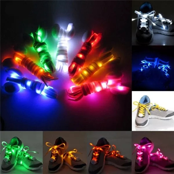 LED Mirgojošie apavu šņoru elementi — Sarkanā