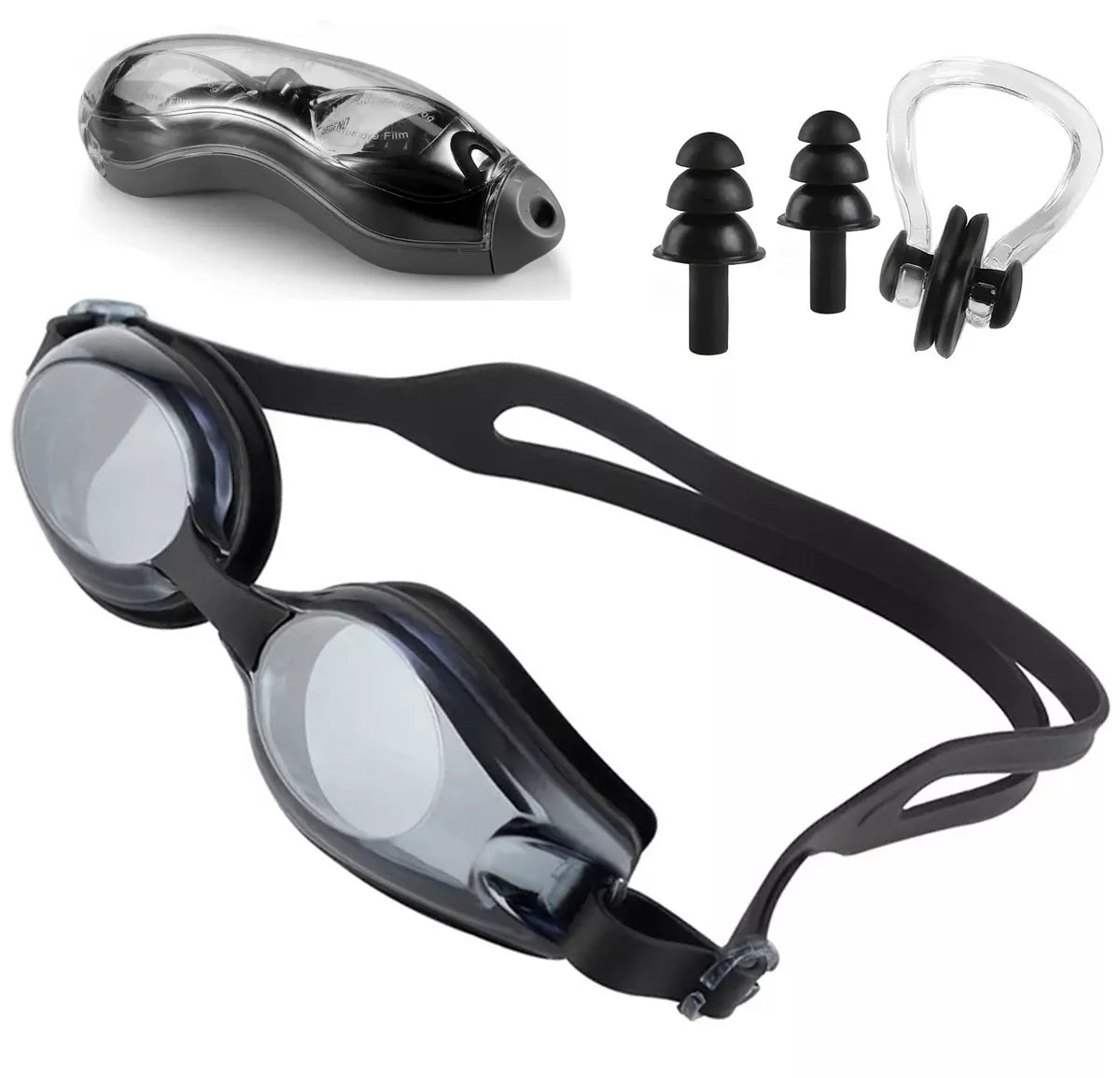 Peldēšanas brilles ar deguna un ausu ieliktņiem