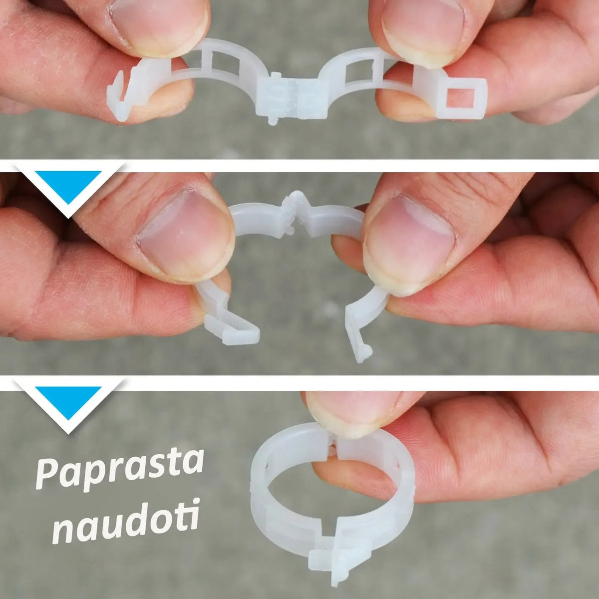 Pomidorų segtukai, 50 vnt., plastikiniai segtukai pomidorų šakoms ir daržovėms tvirtinti, naudingi sode ir darže.
