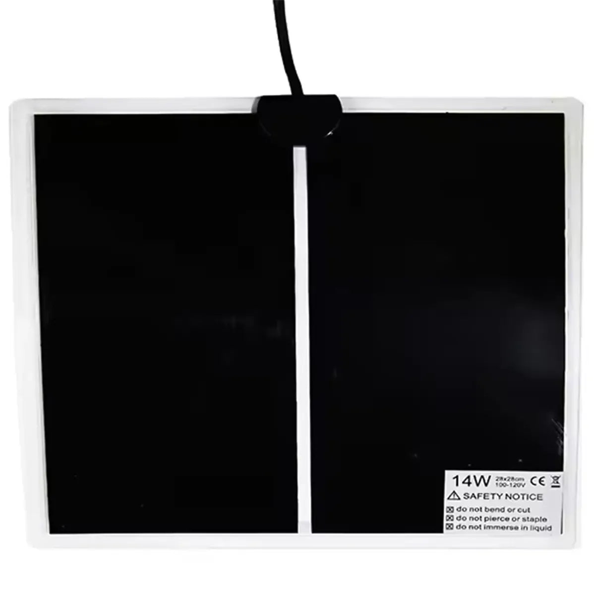 Šildymo kilimėlis terariumams, 14W, 28x28 cm, plokščias ir šiltas, skirtas reptilijų ir gyvūnų terariumų šildymui