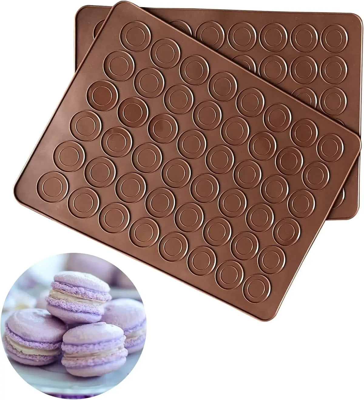 Silikoninė forma makaronams ir sausainiams, matmenys 38 × 28,5 cm, patogi kepimui ir formavimui.