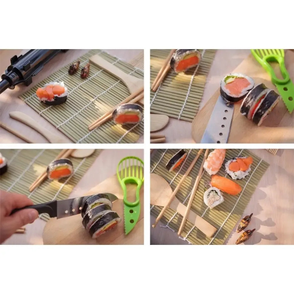 Sushi gaminimo rinkinys – pilnas komplektas naminiams suktinukams, su indais ir įrankiais, skirtas namų sushi gamybai.