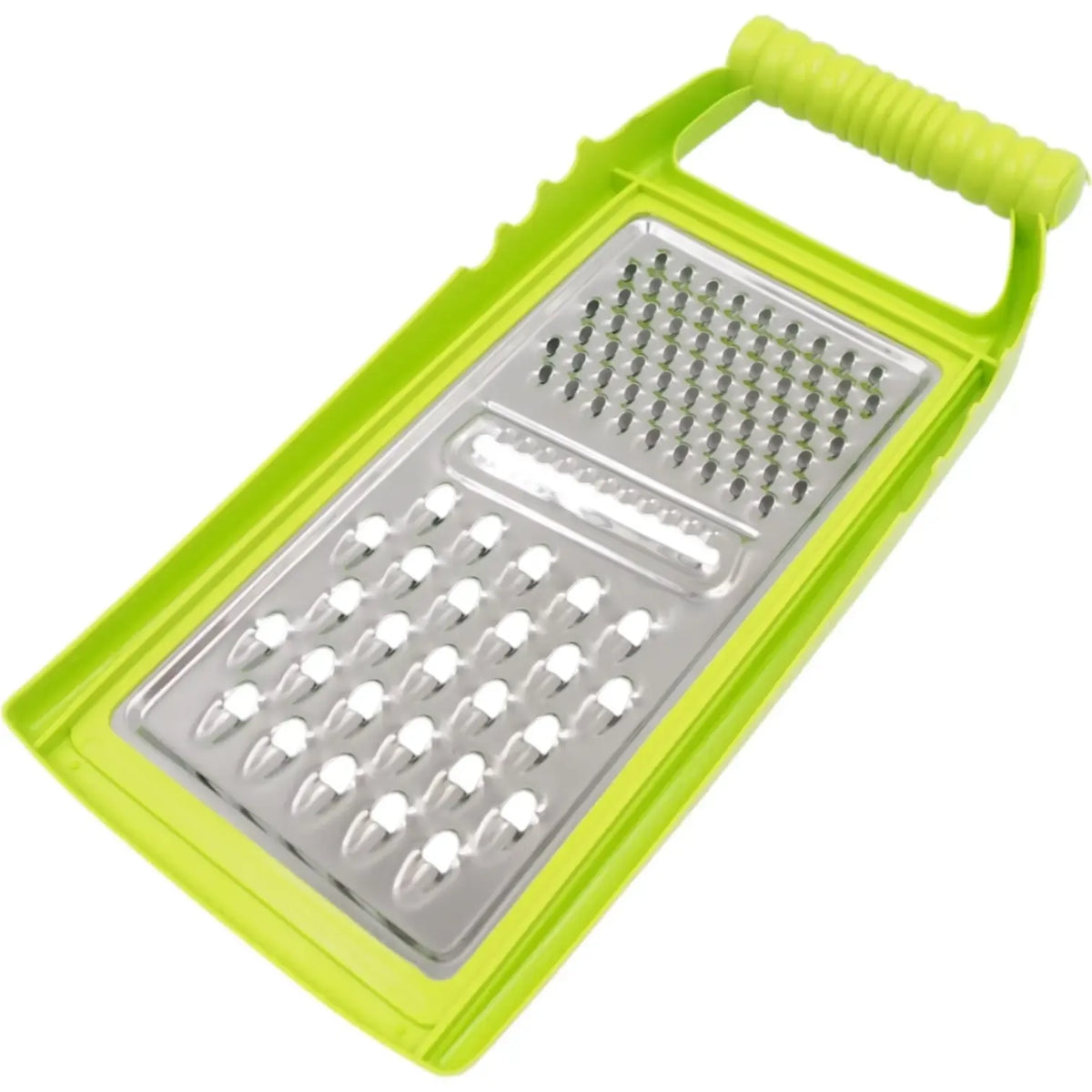 Tvirta virtuvinė tarka su ergonomiška rankena, skirta smulkiems ir stambiems produktų tarkavimui virtuvėje.