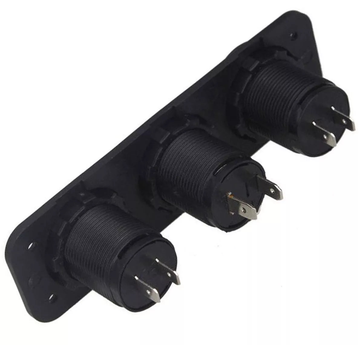 12V cigarečių degiklio lizdas su dviem 5V USB