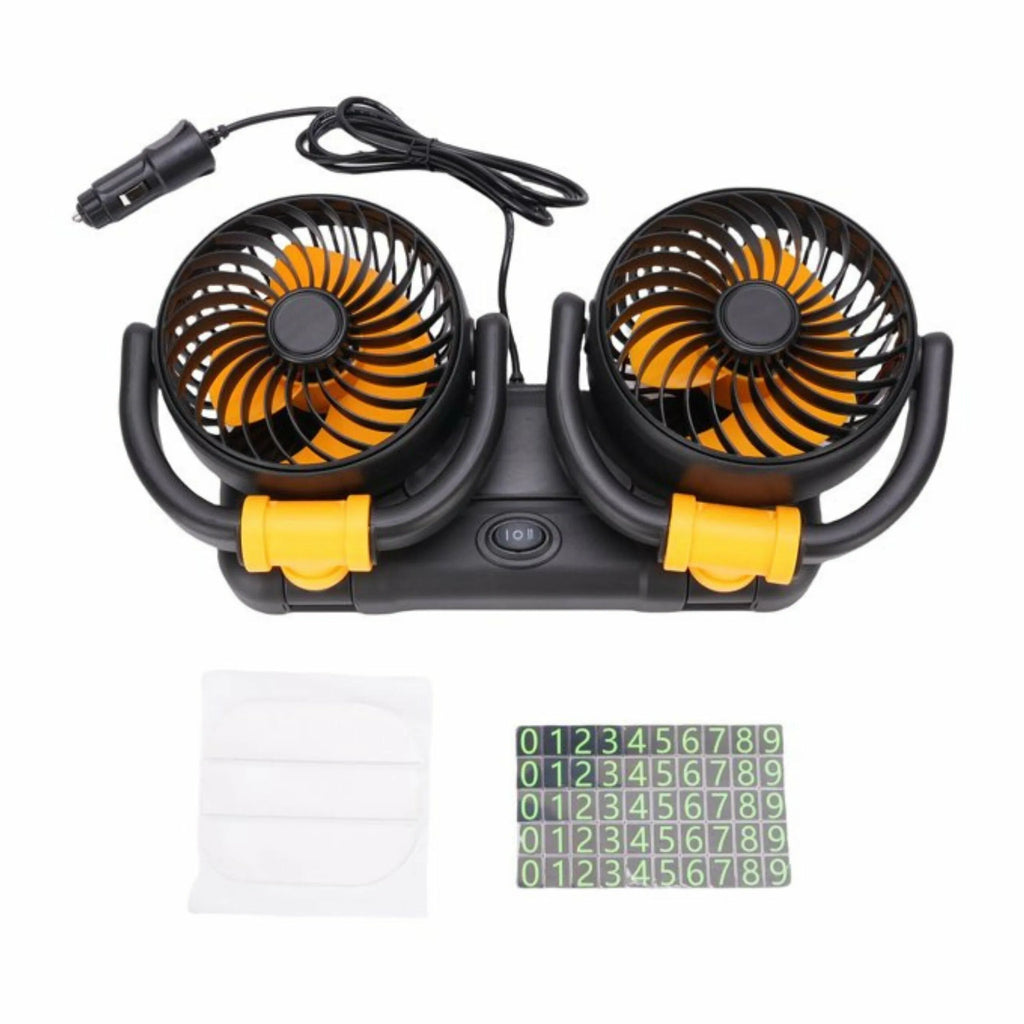 12V Dvigubas automobilio ventiliatorius