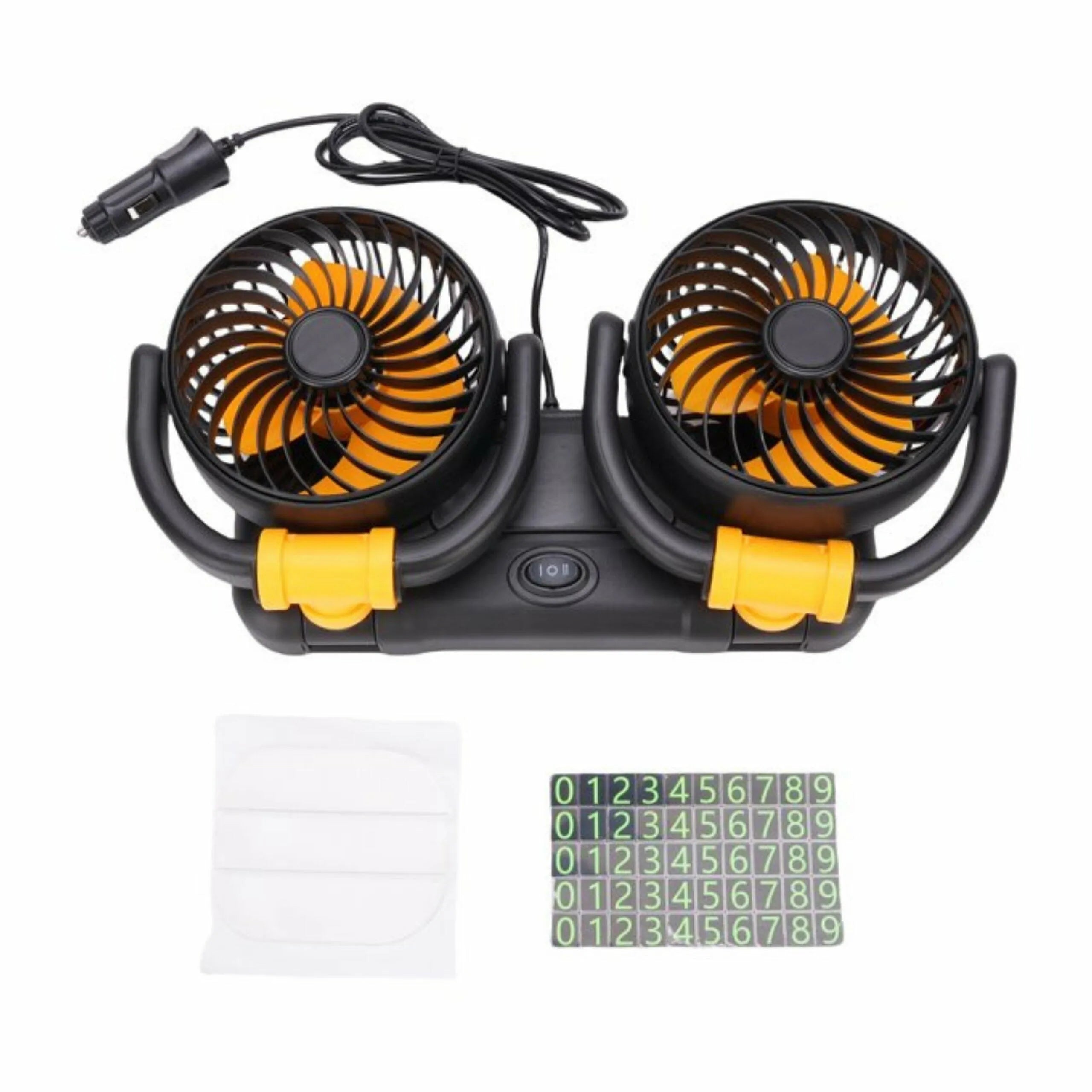 12V Dvigubas automobilio ventiliatorius