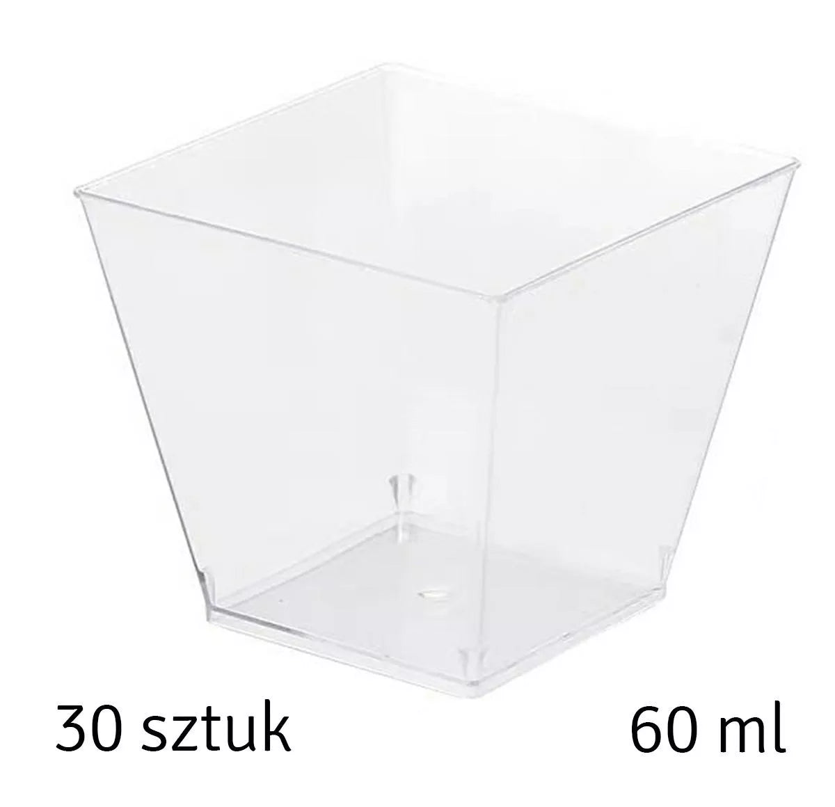 30 permatomų puodelių rinkinys