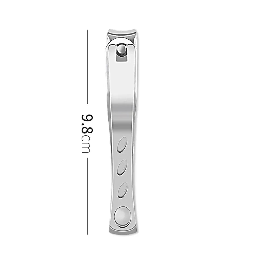 360 laipsnių nagų žirklutės TR1415A, sidabro spalvos, su ergonominiu rankenos dizainu, skirtos nagų kirpimui.