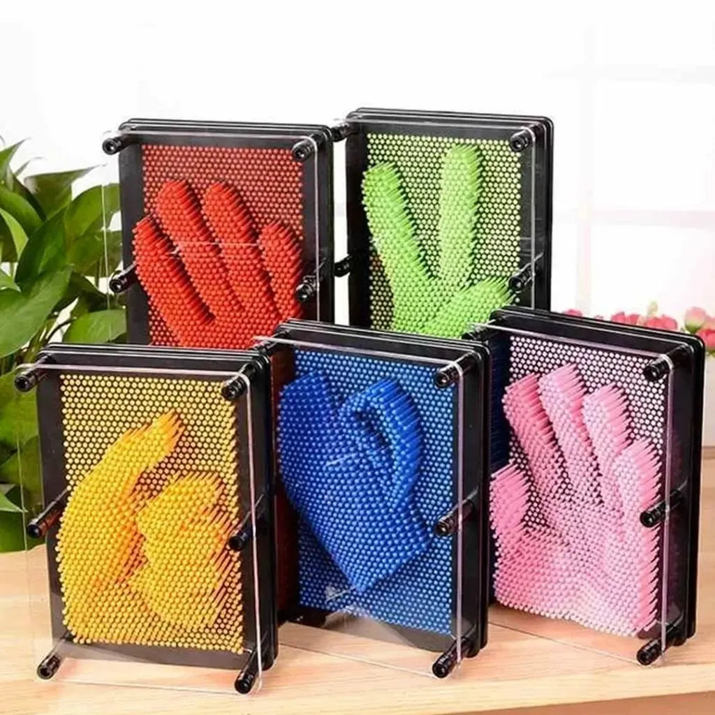 3D adatėlių žaislas PinArt, matmenys 20x15 cm, įvairūs formų ir tekstūrų modeliai, vaikų kūrybinė veikla, spalvingas ir įdomus.