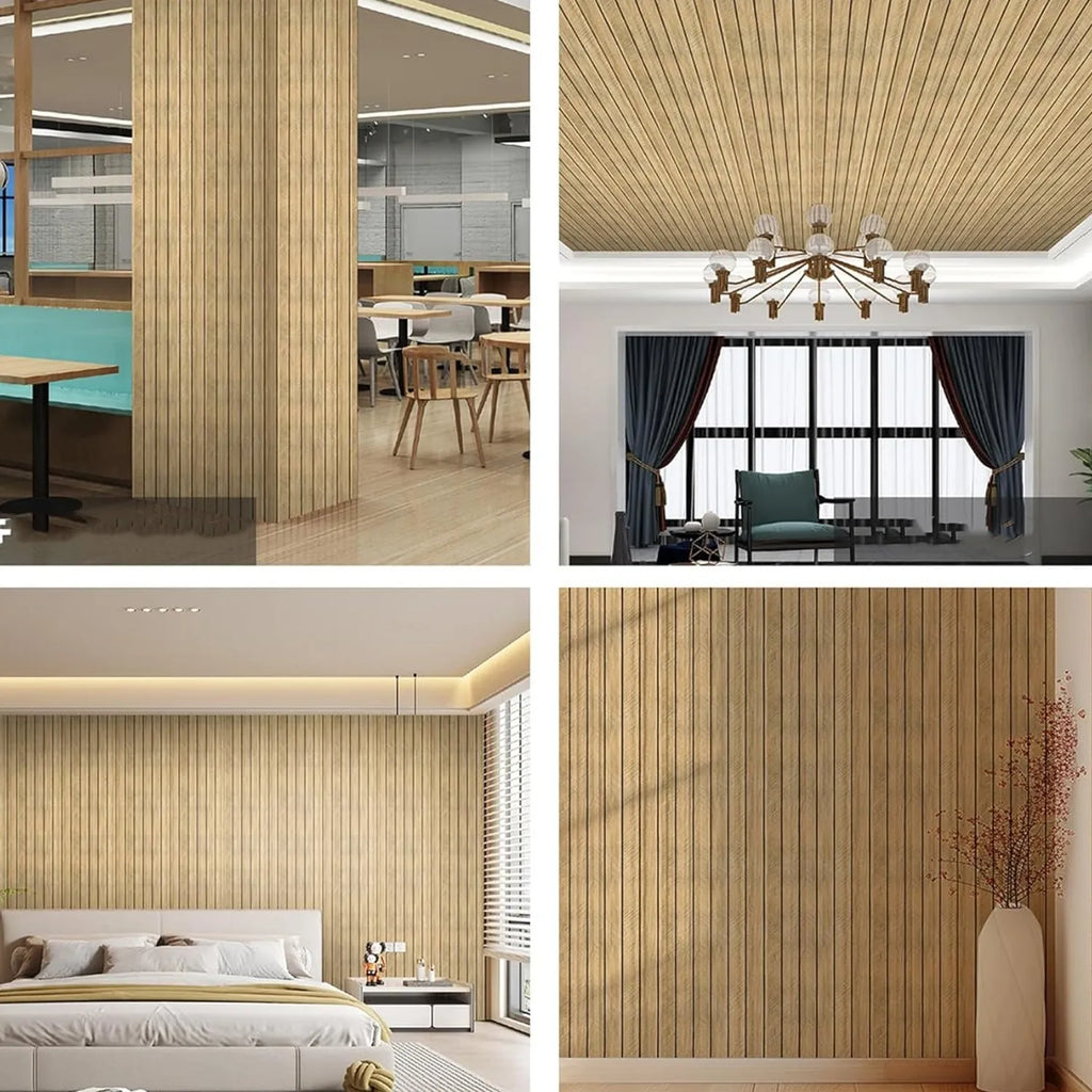 3D dekoratyvinė sienų panelė (lipni) – medžio imitacija 300 x 45 cm