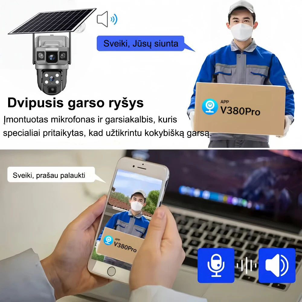 Bezvadu 4G kamera ar signalizāciju