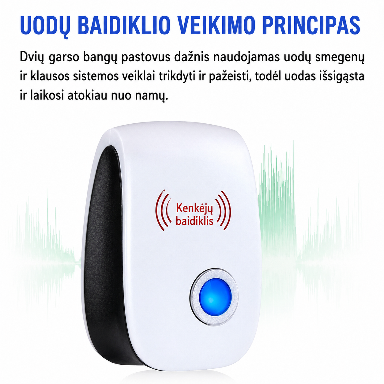 Ultraskaņas grauzēju un kukaiņu atbaidīšanas aparāts