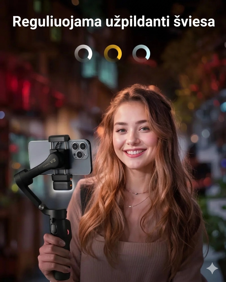 Hohem V3 viedtālruņa stabilizators — padariet savus kadrus profesionālus!
