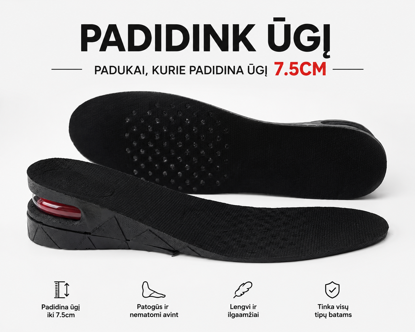 Augumu palielinošas zolītes - palieliniet savu augumu par 7.5cm