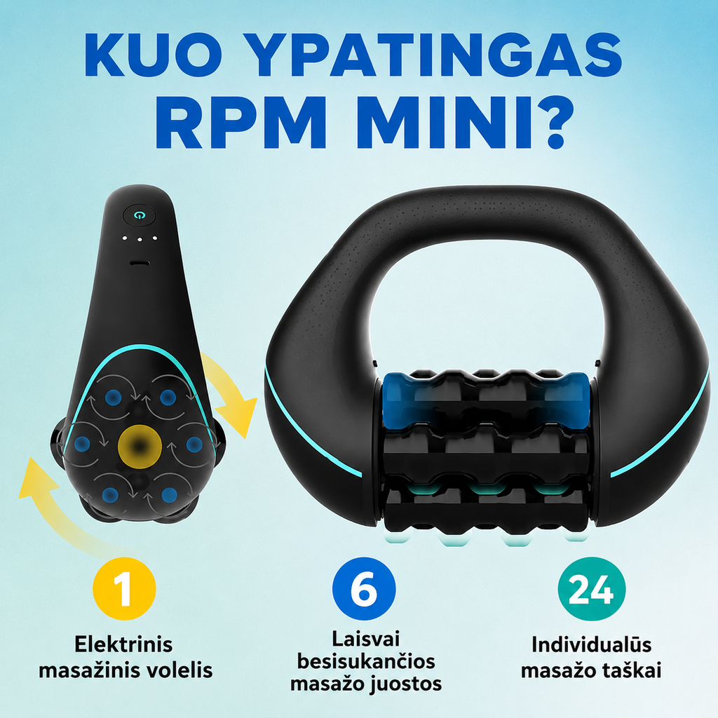 Elektriskais masieris "RPM Mini" – spēcīga muskuļu relaksācija