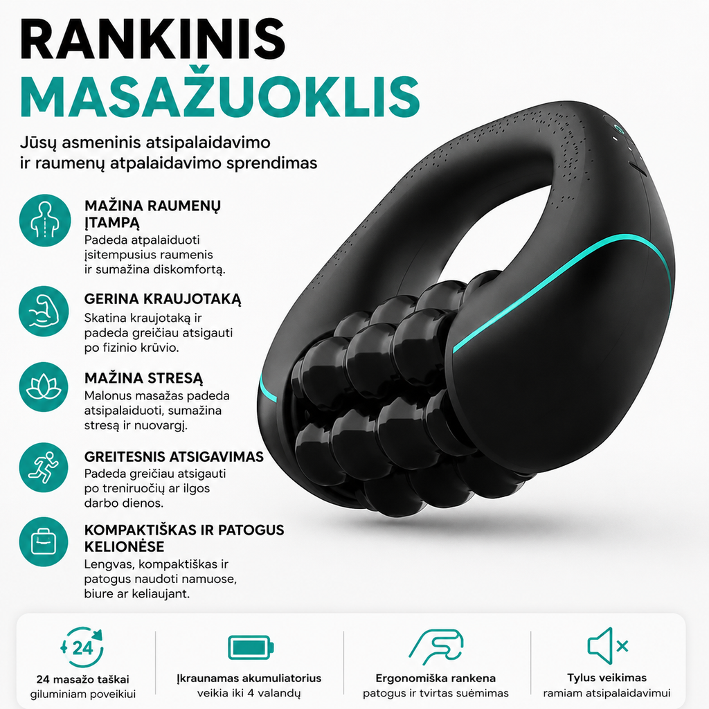 Elektriskais masieris "RPM Mini" – spēcīga muskuļu relaksācija