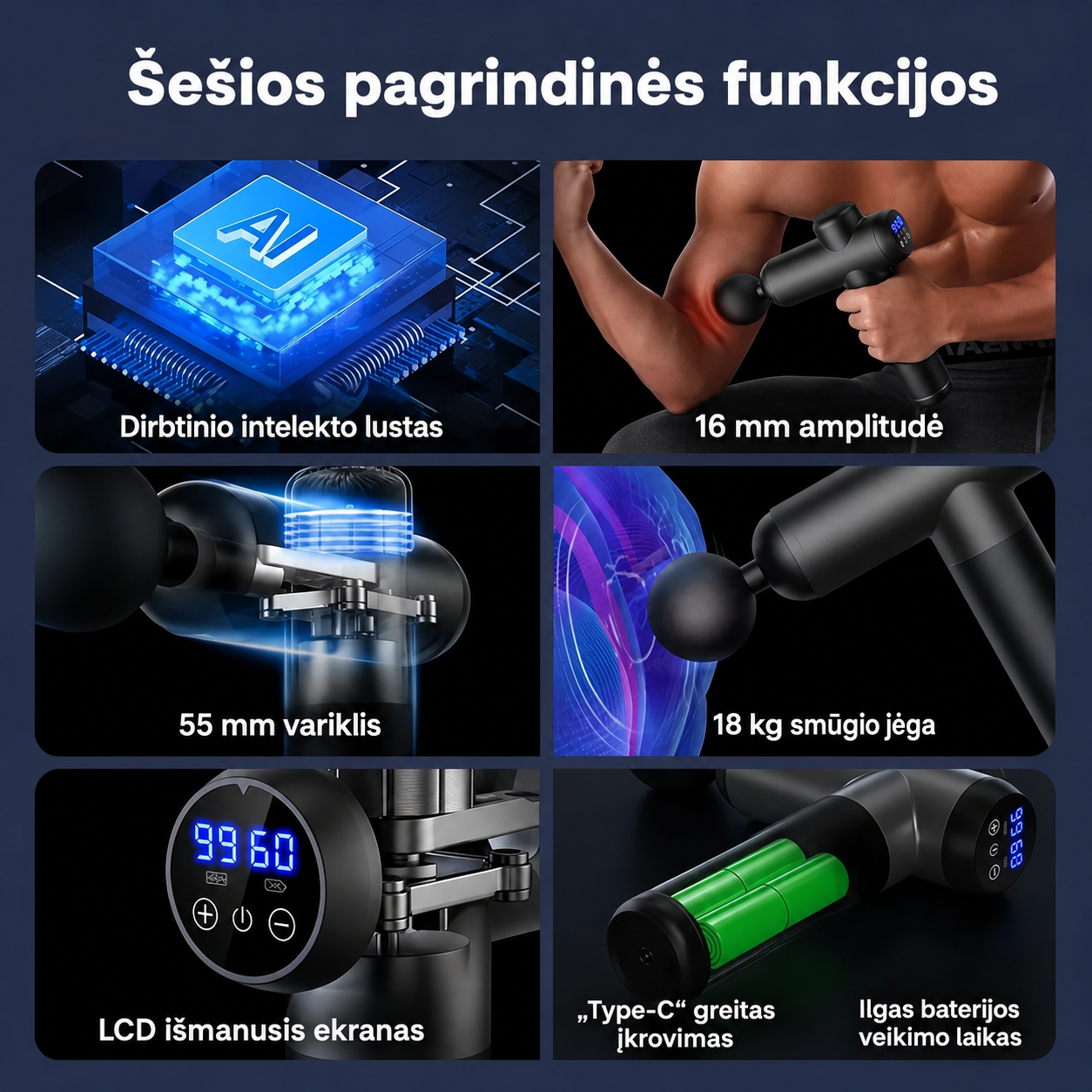 Elektriskais rokas masieris "RPM Mini"