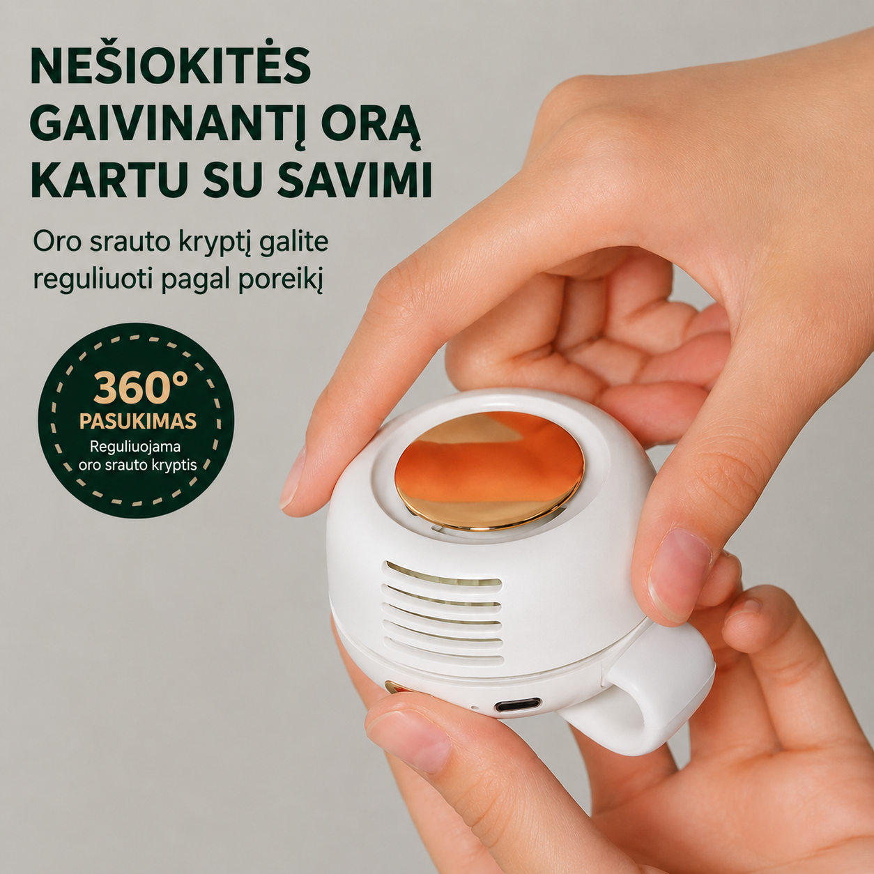 Mini portatīvais ventilators
