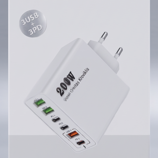 Lādētājs ar 6 USB portiem