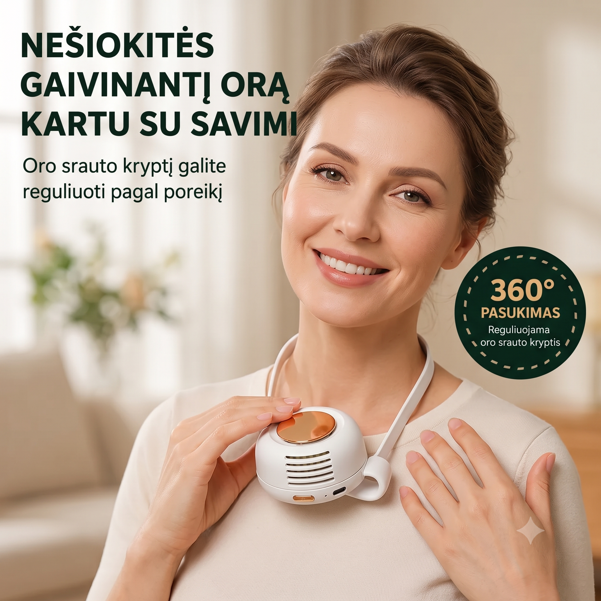 Mini portatīvais ventilators
