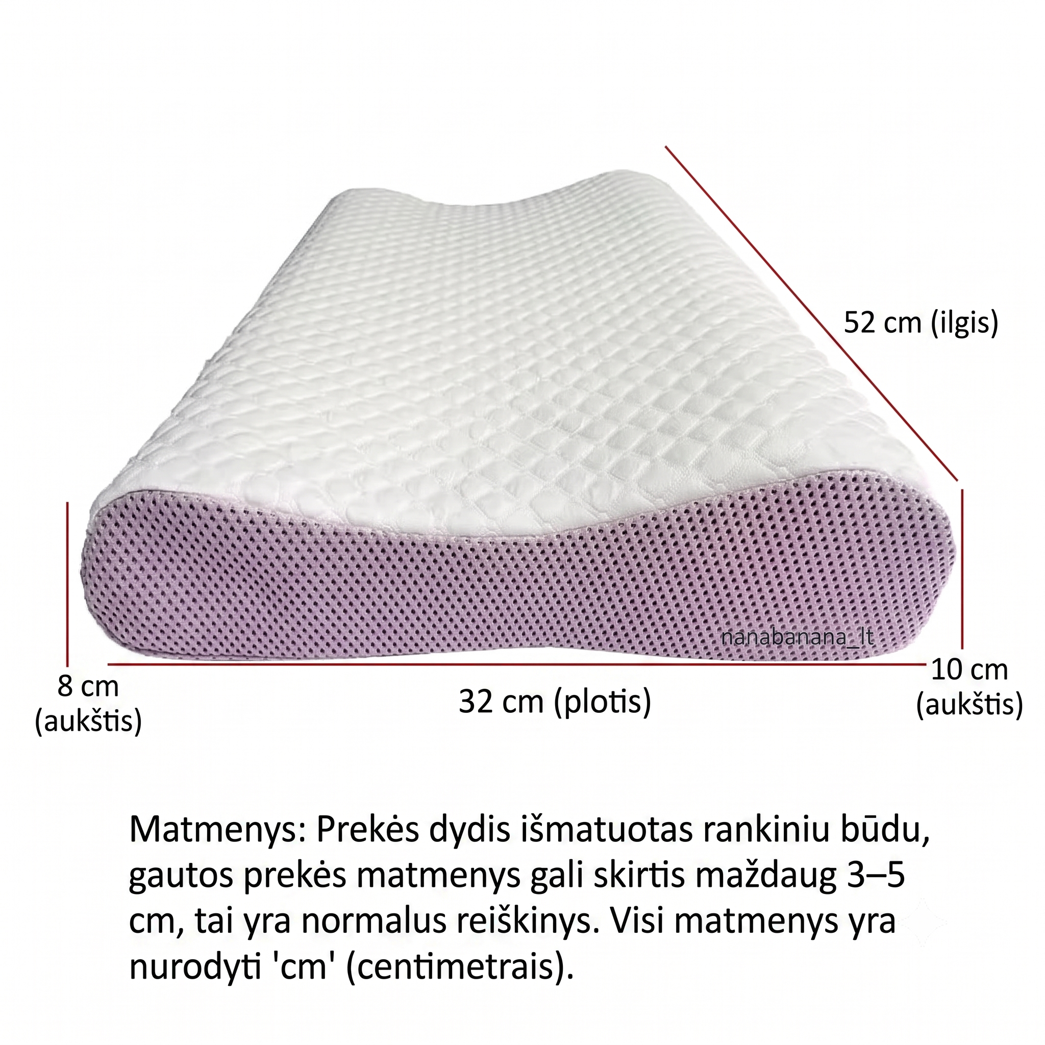 Ergonomisks atmiņas putu spilvens