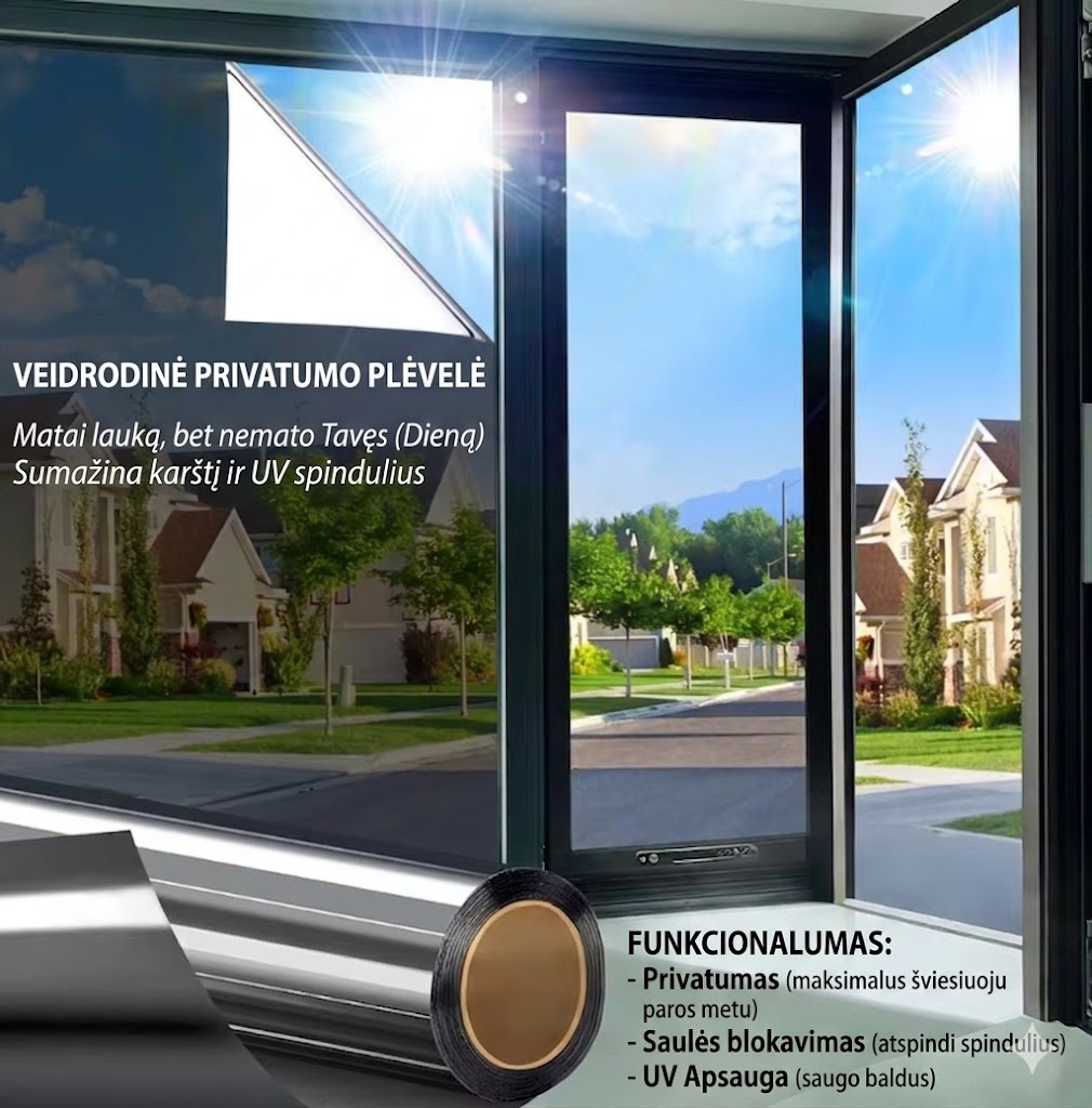 Spoguļplēve logiem – privātums un aizsardzība pret sauli