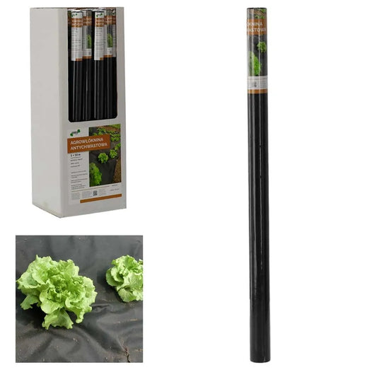 Pret nezālēm paredzēta agroplēve 1 x 10 m, melna, 50 g/m²