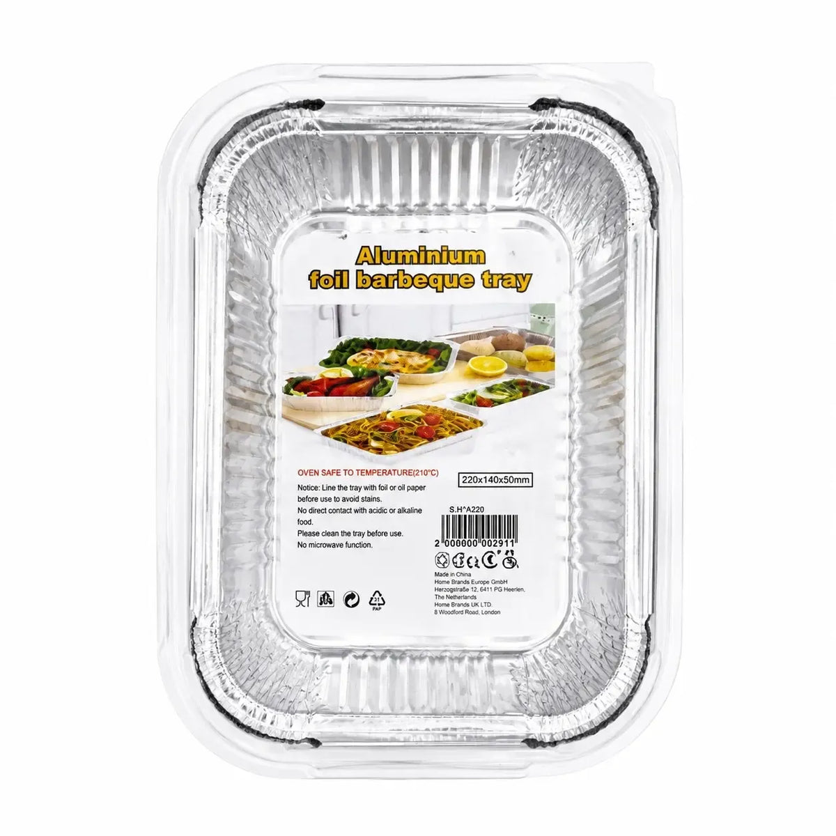 Aliuminiai kepimo indeliai su dangteliais, 6 vnt., patvarūs ir lengvai naudojami maisto ruošimui ir saugojimui.