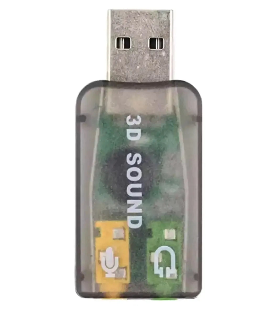 Aukštos kokybės USB garso plokštė su 5.1 virtualaus erdvinio garso sistema, skirta kompiuteriams ir garso pagerinimui.