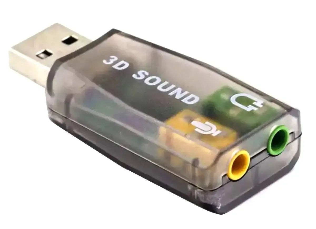 Aukštos kokybės USB garso plokštė su 5.1 virtualaus erdvinio garso sistema, skirta prisijungti prie kompiuterio ar nešiojamojo.