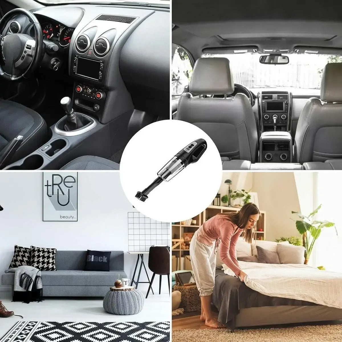 Automobilinis dulkių siurblys automobilių salonui valyti