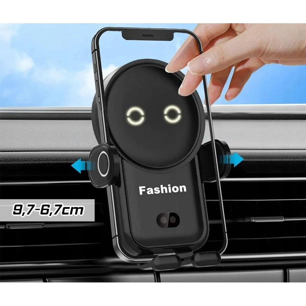 Automobilinis telefono laikiklis su belaidžiu įkrovimu (IQ / Qi)