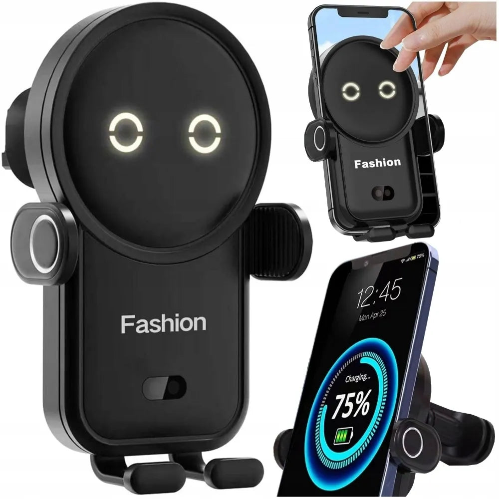 Automobilinis telefono laikiklis su belaidžiu įkrovimu (IQ / Qi)