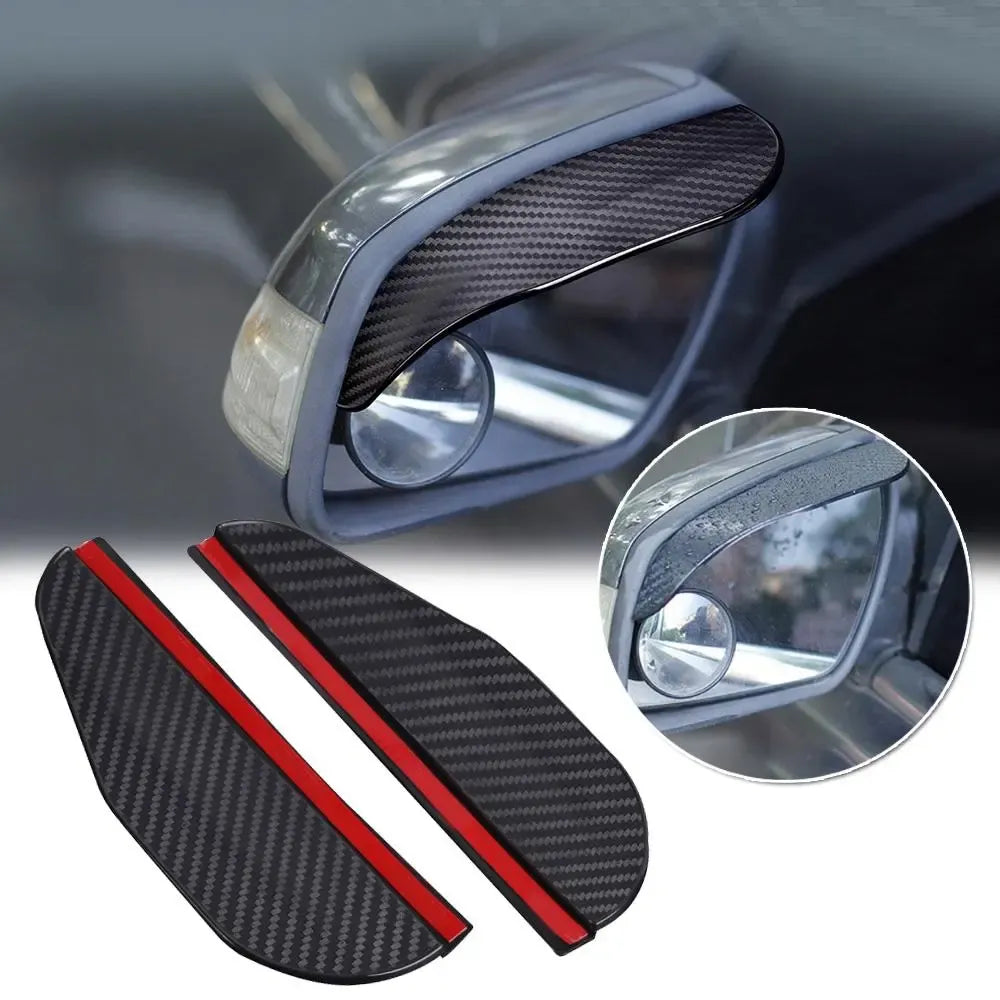 Automobilio veidrodėlio stogelis „Carbon“ apsauga nuo lietaus ir geresnis matomumas, tvirtas ir stilingas.