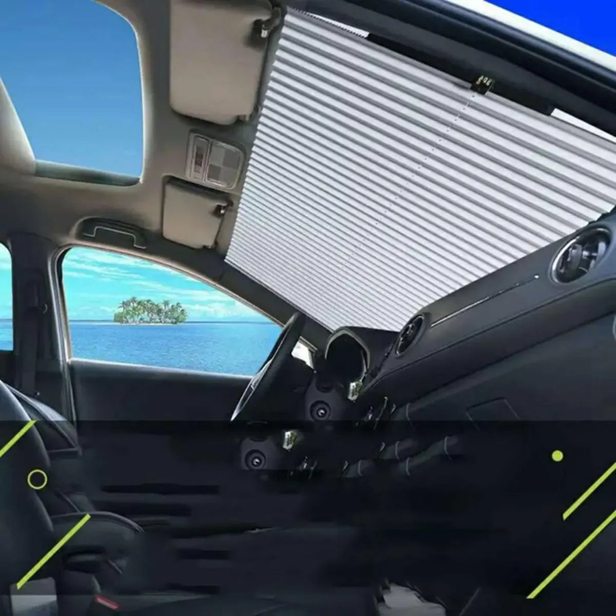 Universalios automobilio žaliuzės nuo saulės, 150x70 cm, tamsiai pilkos automobilių saulės apsaugos žaliuzės.