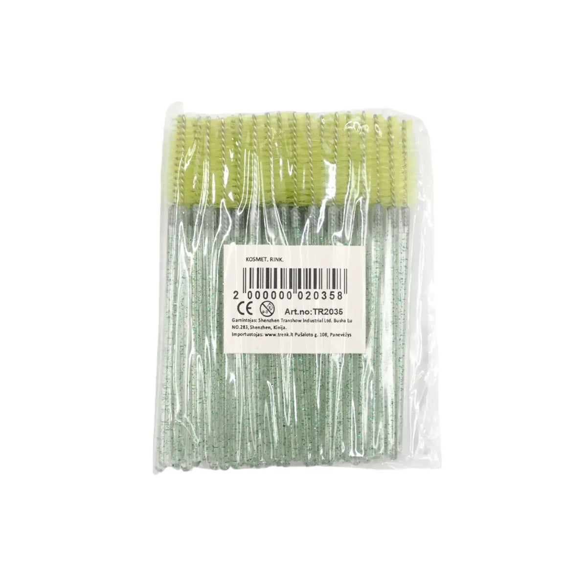 Vienkartiniai blakstienų ir antakių šepetėliai, 50 vnt., profesionaliam naudojimui, smulkūs ir lankstūs šepetėliai kosmetikos priežiūrai.
