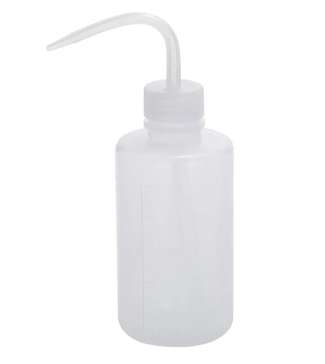 Buteliukas blakstienų valymui, 250 ml, aiškiai matomas ir patogus naudoti, skirtas makiažo valymui ir priežiūrai.