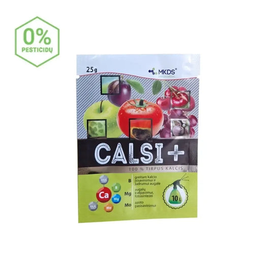 Kalcio trąšos su mikroelementais CALSI+, 25 g, tinkamos augalų tręšimui, su mikroelementais B, Mg ir Mo.