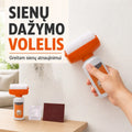 Dažymo rinkinys Metope Drum Paint, apimantis dažymo priemones ir įrankius sienų dekoravimui.