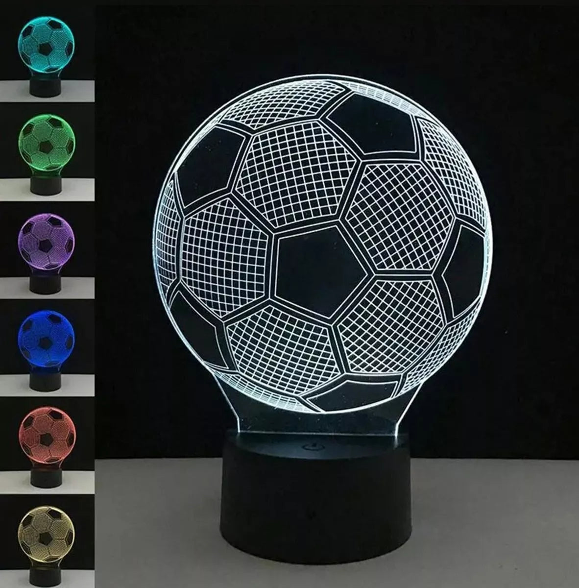 Dekoratyvinė LED lempa, futbolo kamuolio formos