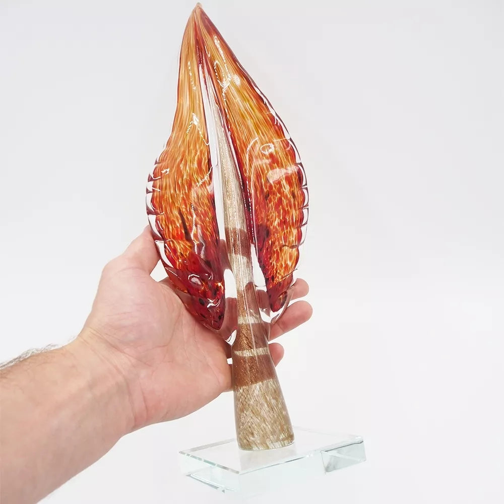 Dekoratyvinė stiklo skulptūra, 13×9×41 cm