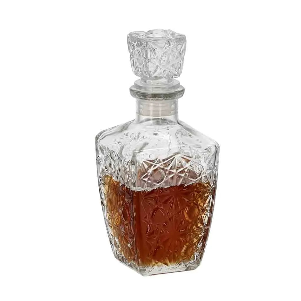 Dekoratyvinis stiklinis grafinas su kamščiu, 415 ml