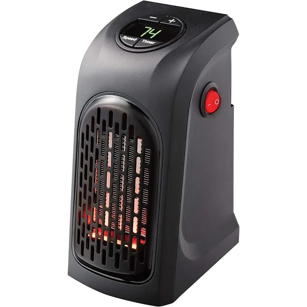 Elektrinis šildytuvas HANDY HEATER 400 W su kompaktišku dizainu ir rankena, skirtas patogiam šildymui namuose ar biure.